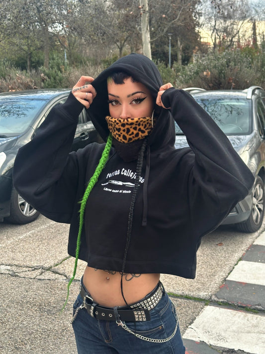 Sudadera CROP TOP Oversize Bordada