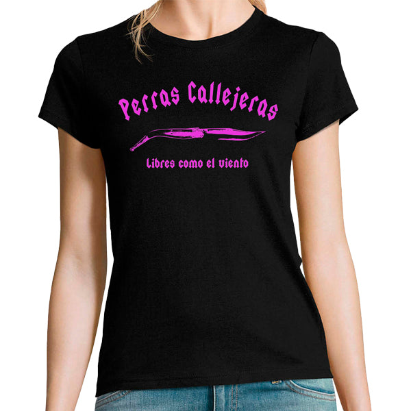 Camiseta letras rosas