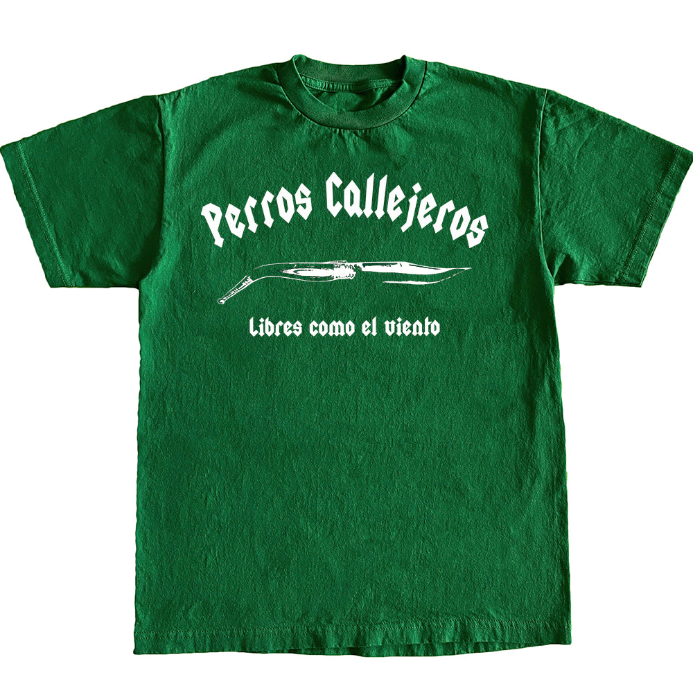 Camiseta Perros Callejeros Verde