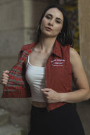 Chaleco CropTop Harrington BURDEOS