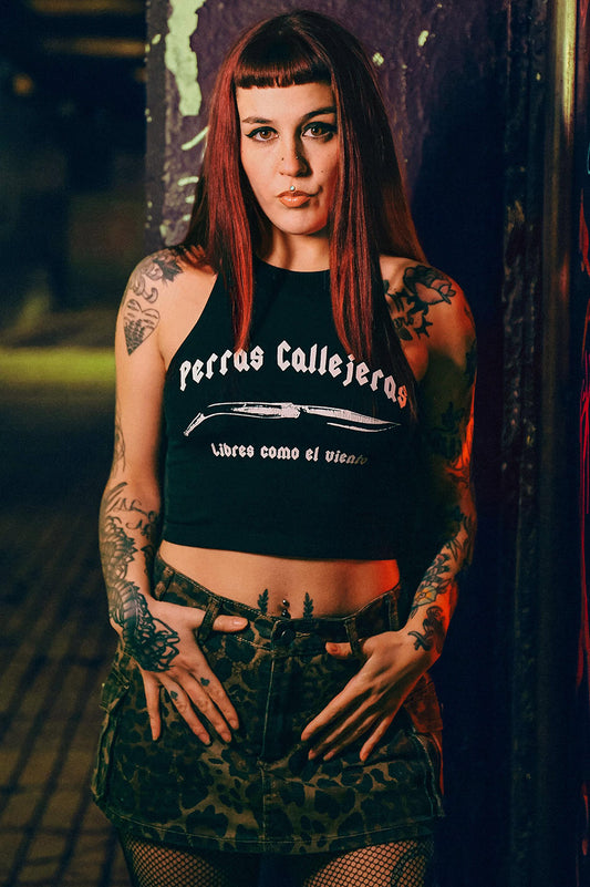 TOP NEGRO PERRAS CALLEJERAS