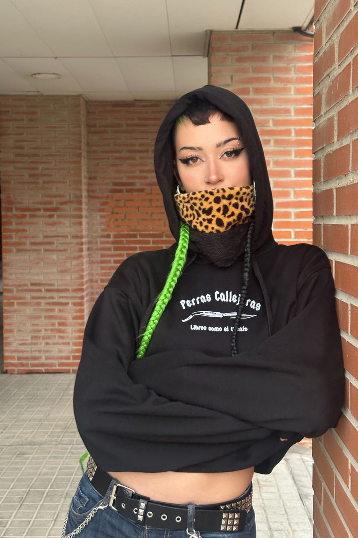 Sudadera CROP TOP Oversize Bordada