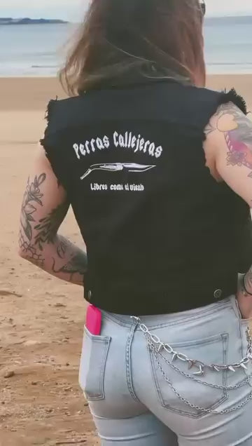 Chaleco vaquero bordado