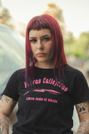 Camiseta letras rosas