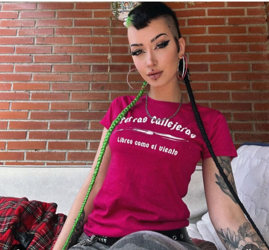 Camiseta rosa Fucsia Perras Callejeras
